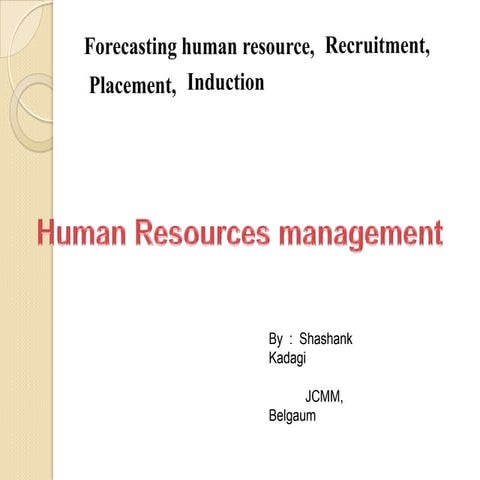 Human resources management