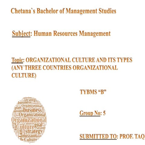 ORGANIZATIONAL CULTURE AND ITS TYPES