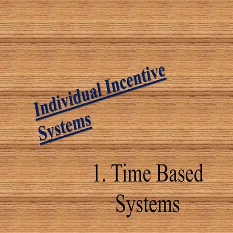 Individual Incentive System
