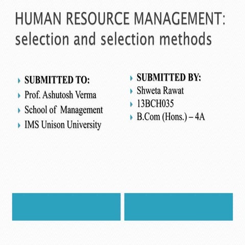 Human resource management