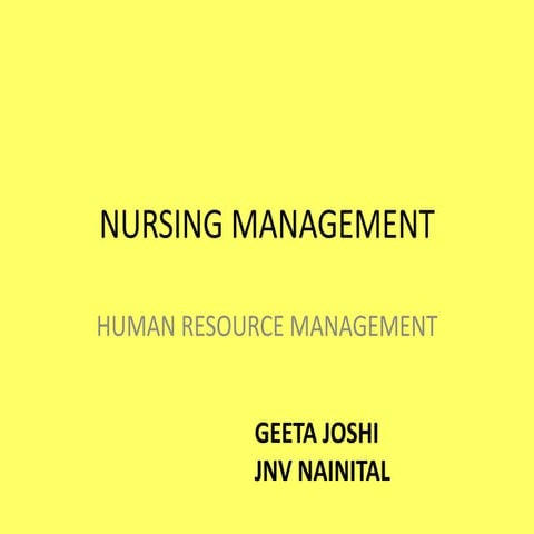 HUMAN RESOURCE MANAGEMENT