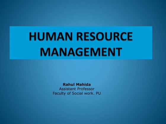 Human resource management ppt | PPT