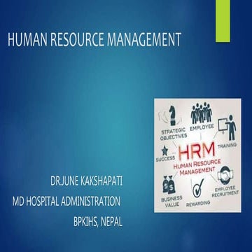 HUMAN RESOURCE MANAGEMENT