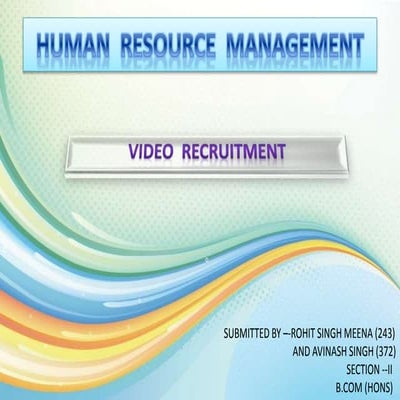 VIDEO RECRUITMENT (HRM)