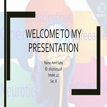 The big five personality model.