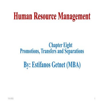 HRM-Chap-9 Promotion Transfer Separation