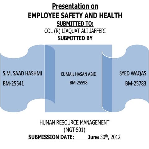 HRM Employee Safety & Health