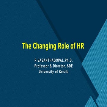 The Changing Role of HR | PPT