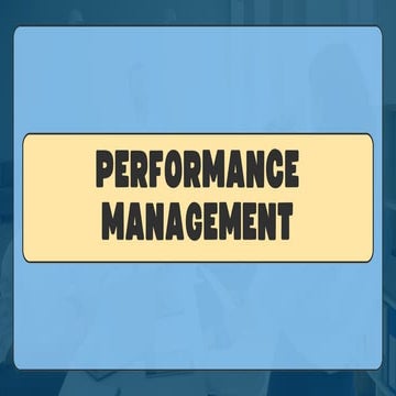 HRM - Performance Management
