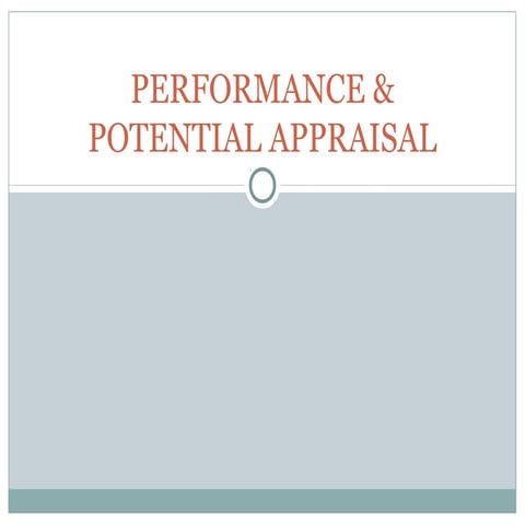 Hrm    performance & potential appraisal