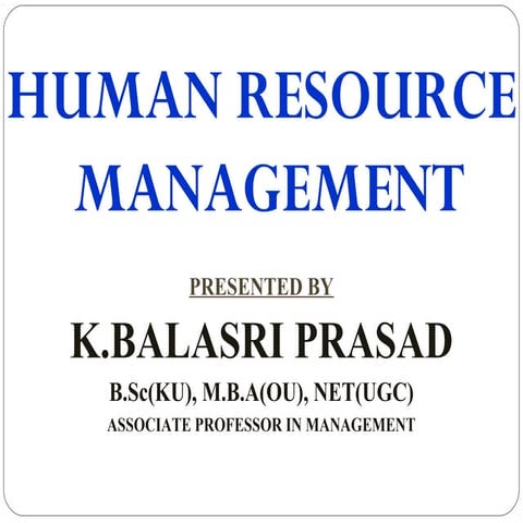 Human Resources Management notes-Unitt-I-BBA-III-SEM-Osmania University