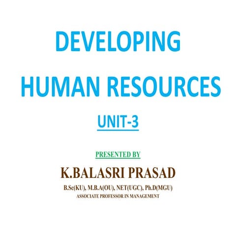 HRM - UNIT-3 notes BBA Osmania University