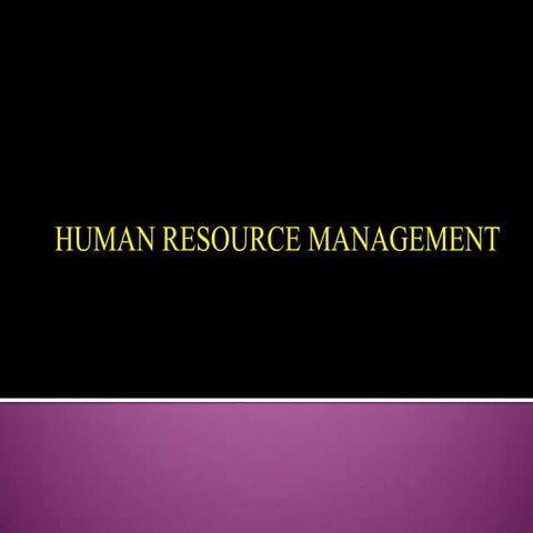 Human resource management | PPTX | Human Resources | Business