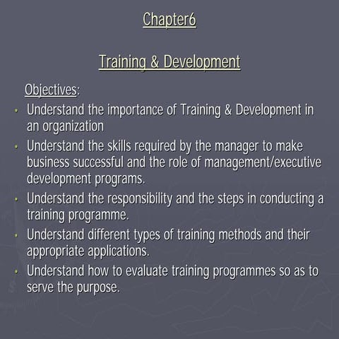 Training and Development
