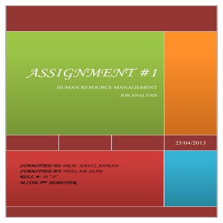 JOB ANALYSIS OF MIS MANAGER