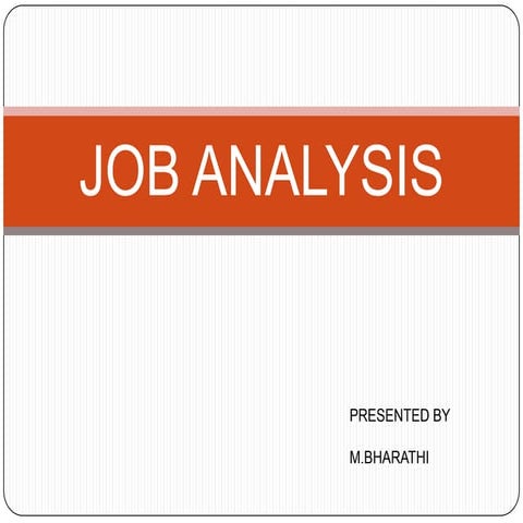 job analysis
