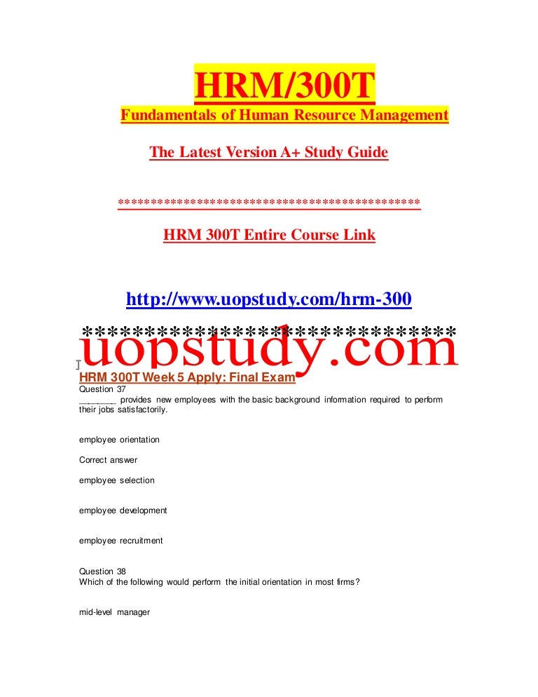 Hrm 300 week 5 essay example 04 image