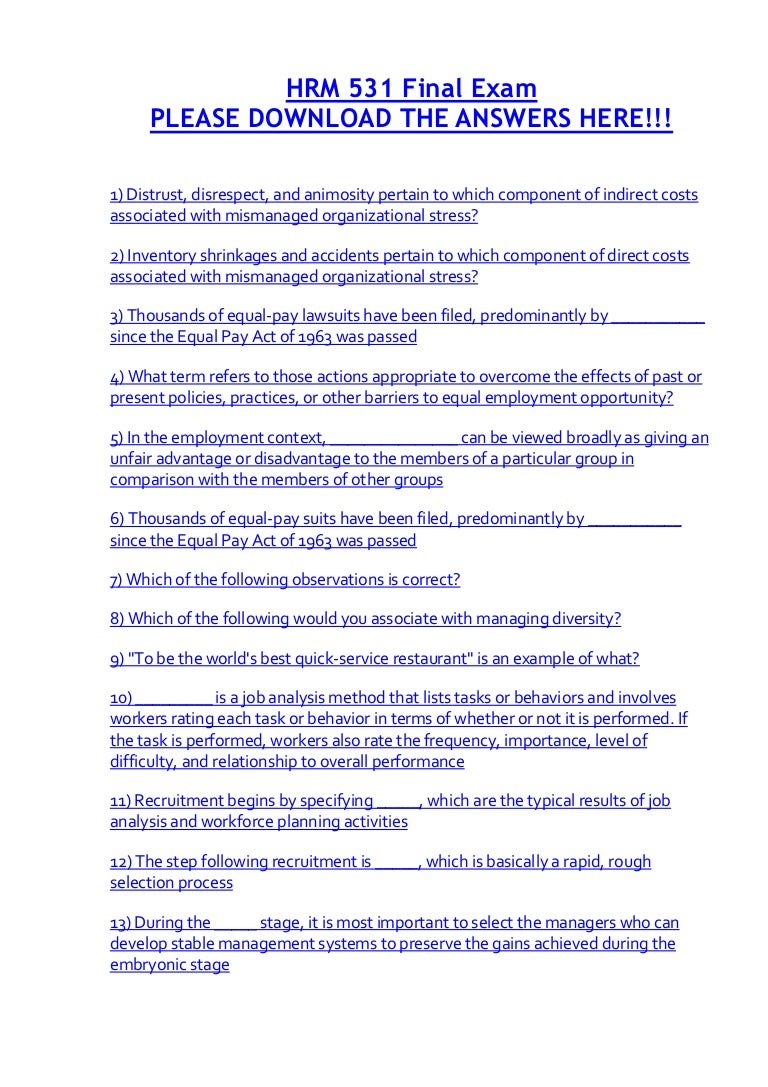 Hrm 531 final exam essay example 03 image