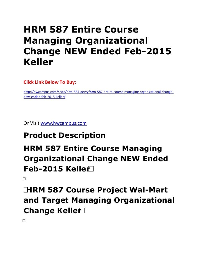 organizational change essay