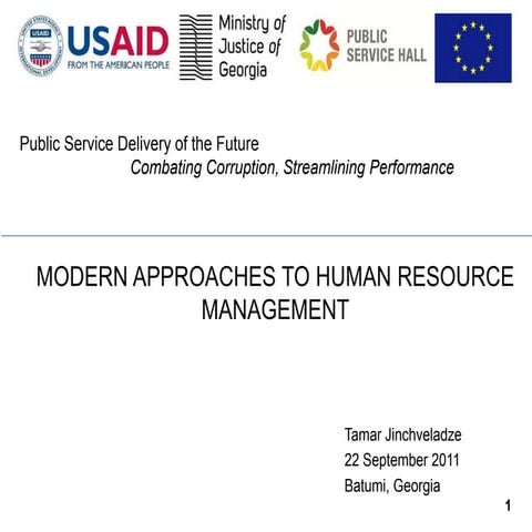 MODERN APPROACHES TO HUMAN RESOURCE MANAGEMENT