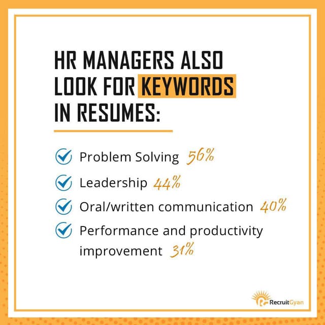 HR Managers look for Keywords in Resumes