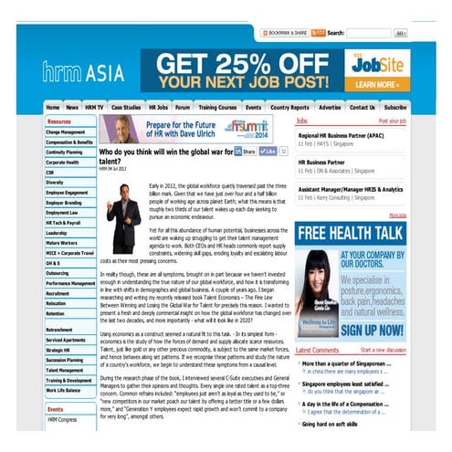 Who do you think will win the global war for talent -  Article by Gyan Nagpal 