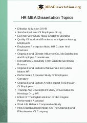 Dissertation topics in management information system