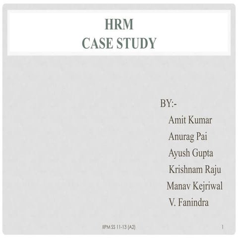 Hrm case study