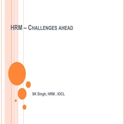 HRM– challenges ahead