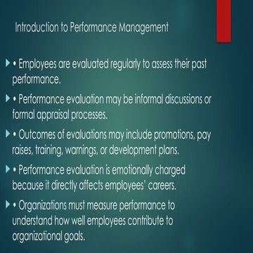 Performance Management and Performance Appraisals | PPT
