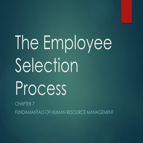 8 steps in Selection Process to Hire the Best Employee | PPTX