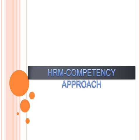 HRM competency approach