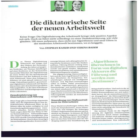 Arbeitswelt und Algorithmen: Diktatur der Daten