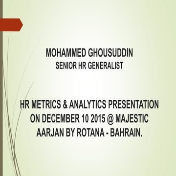 The Power of HR Metrics & Analytics