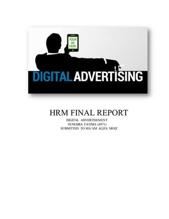 Hrm report of  digital marketing and advertising
