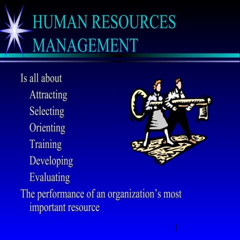 Introduction to Human Resource Management in Hospitality Industry | PPTX
