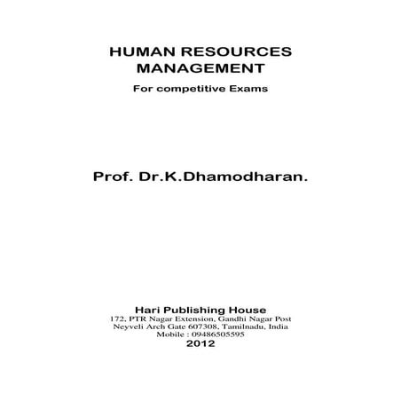 Hrm for competetive exams