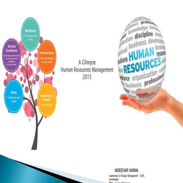 A glimpse - Human Resource Management (HRM)
