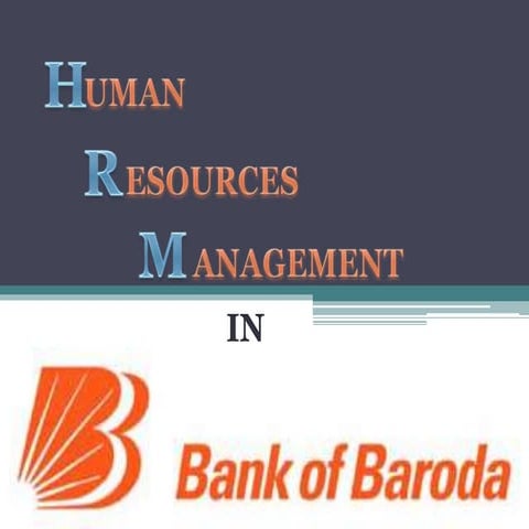 Hrm in bank of baroda