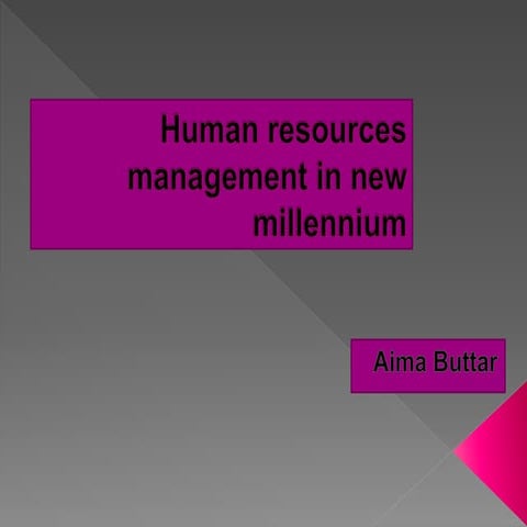 Hrm in new millennium