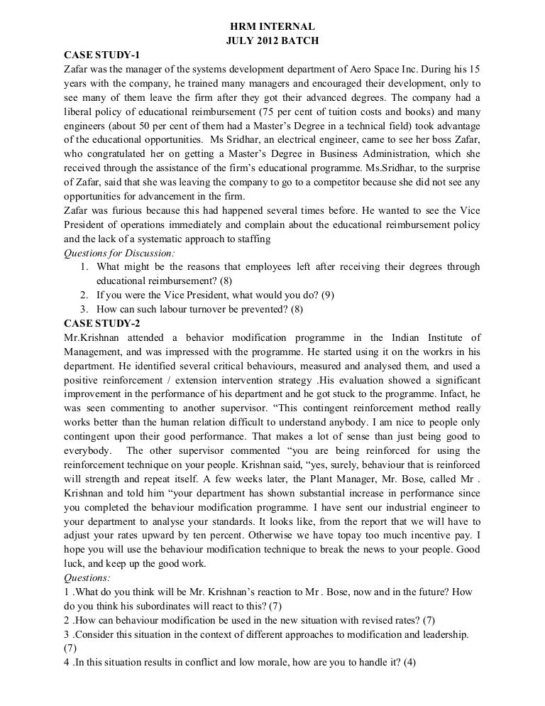 Hr case studies with answers image