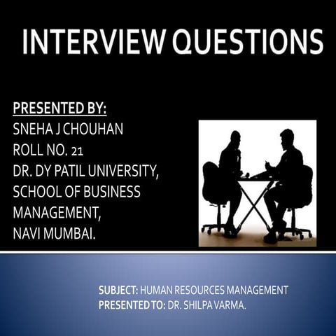 Interview Questions- Human Resource Management