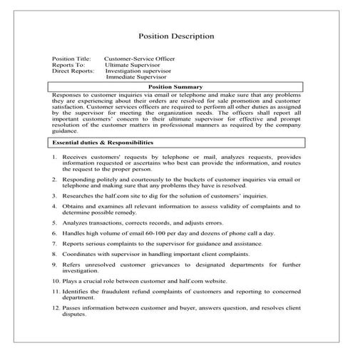Job description secretary# | DOC