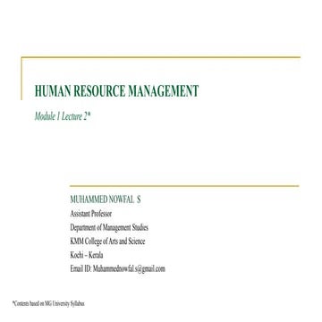 Strategic HRM and HCM 