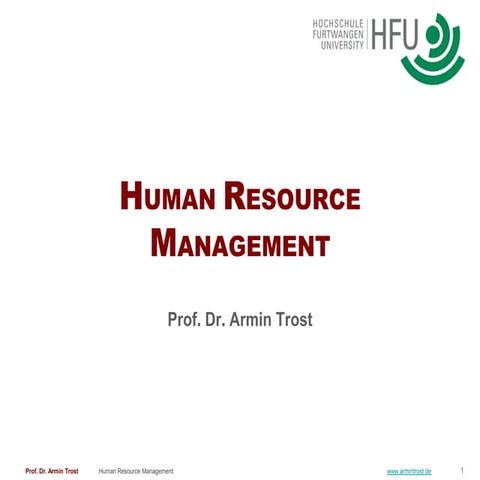 Human Resource Management (deutsche Version)