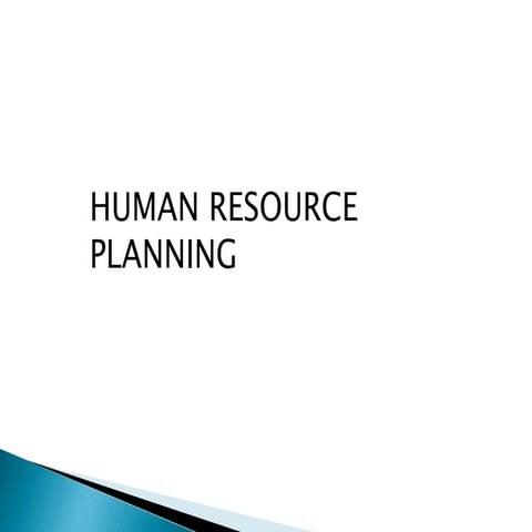Human Resource Planning