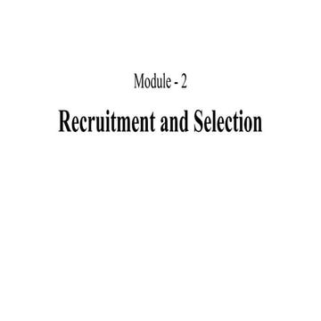 Recruitment and Selection - Recruitment and Selection | PPTX