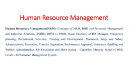 Difference between human resource management and personnel management | PDF