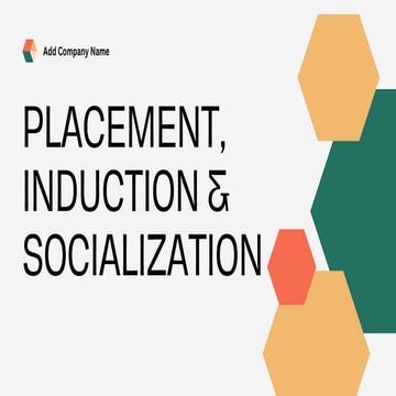 HRM PPT on placement , induction and socialization