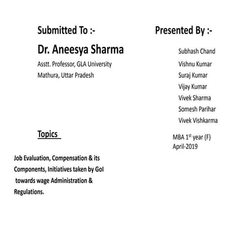 Human Resource Management (Job Evaluation)